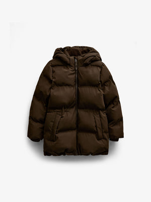 Adventure® Vinterjakke med justerbar talje Tween - Dark Brown | 101414 Elenor
