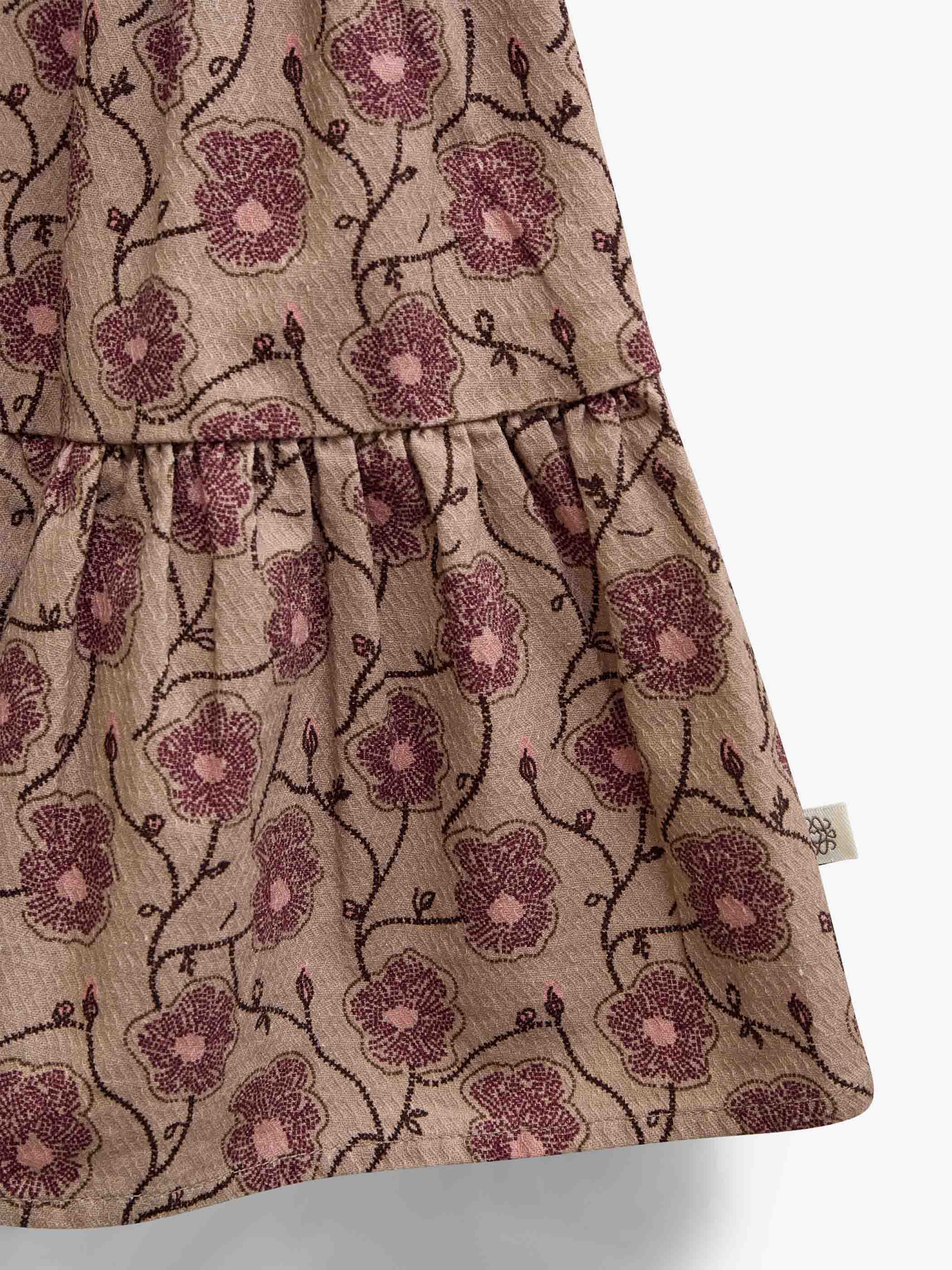 Blomstret bomuldsnederdel Tween - Rose/Bordeaux | 101430 Nova