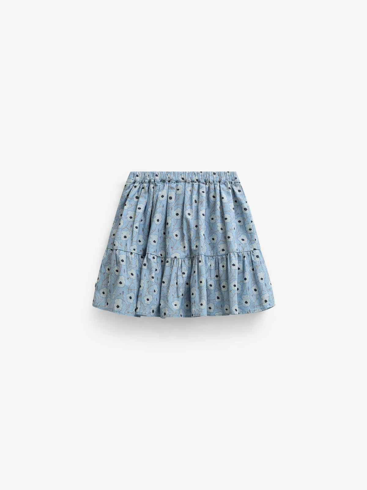 Blomstret bomuldsnederdel Tween - Blue/Brown | 101432 Nova