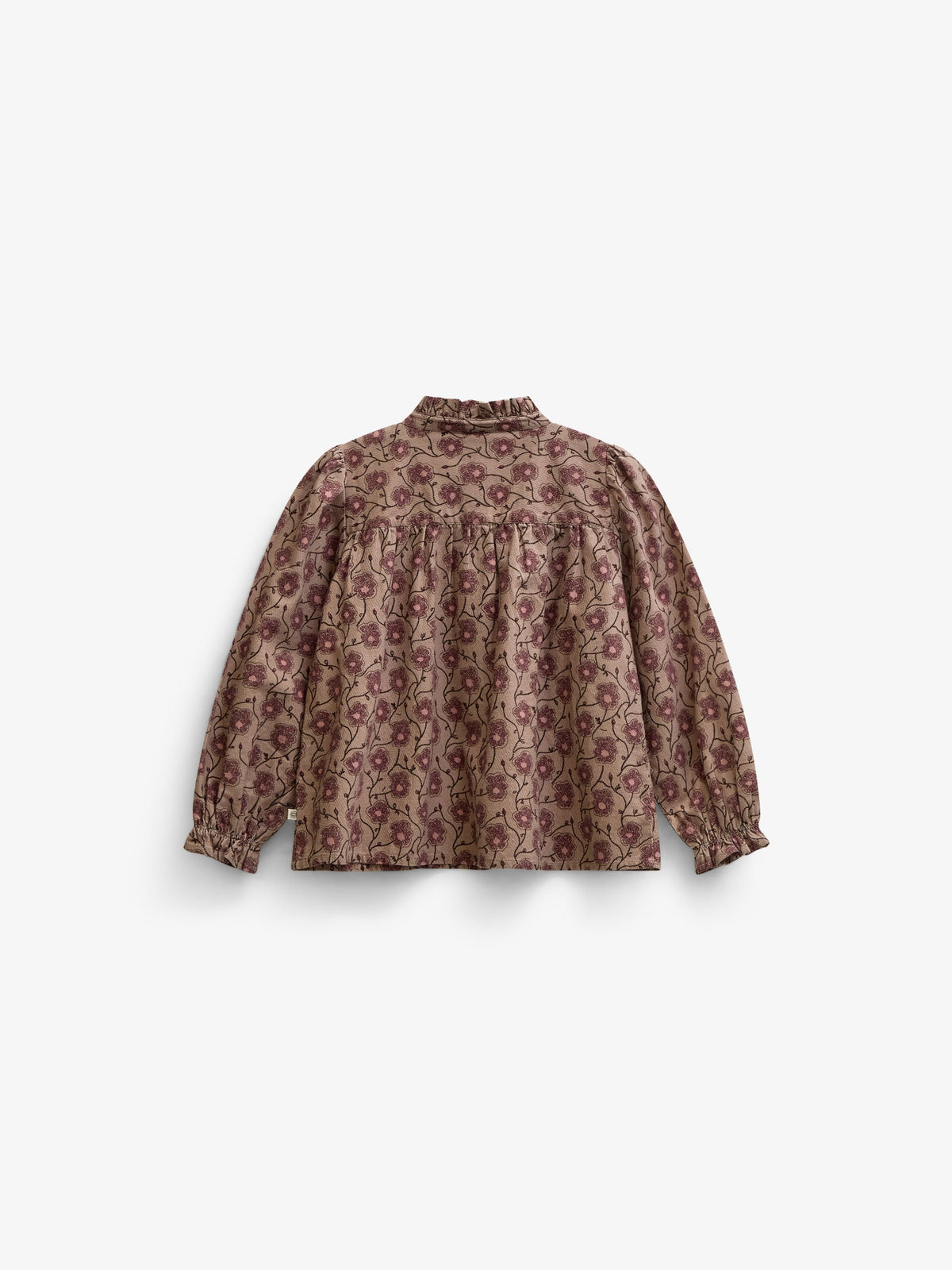 Blomstret bomuldsbluse med stolpelukning Kids - Rose/Bordeaux | 101433 Nova