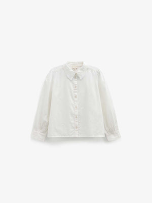Bomuldsskjorte med blondekrave Kids - Offwhite | 101459 Holly