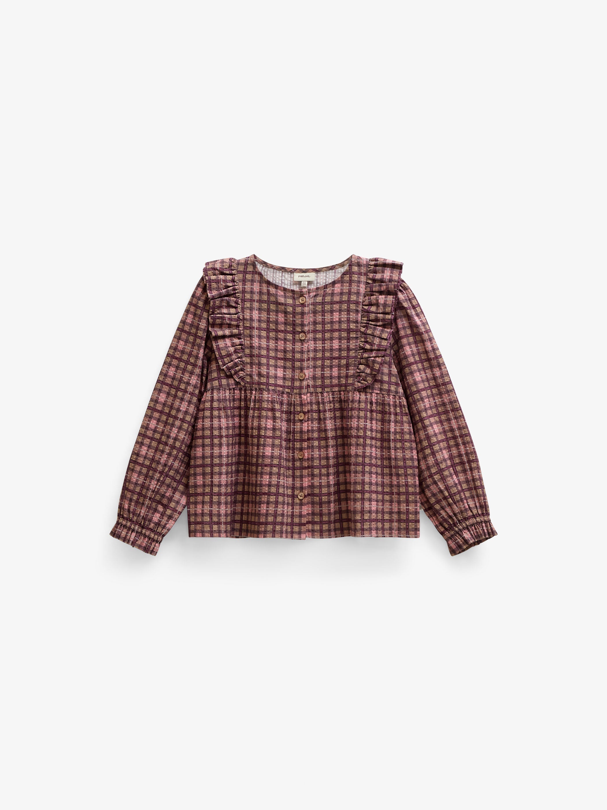 Ternet bomuldsbluse med flæser Tween - Rose | 101494 Penny