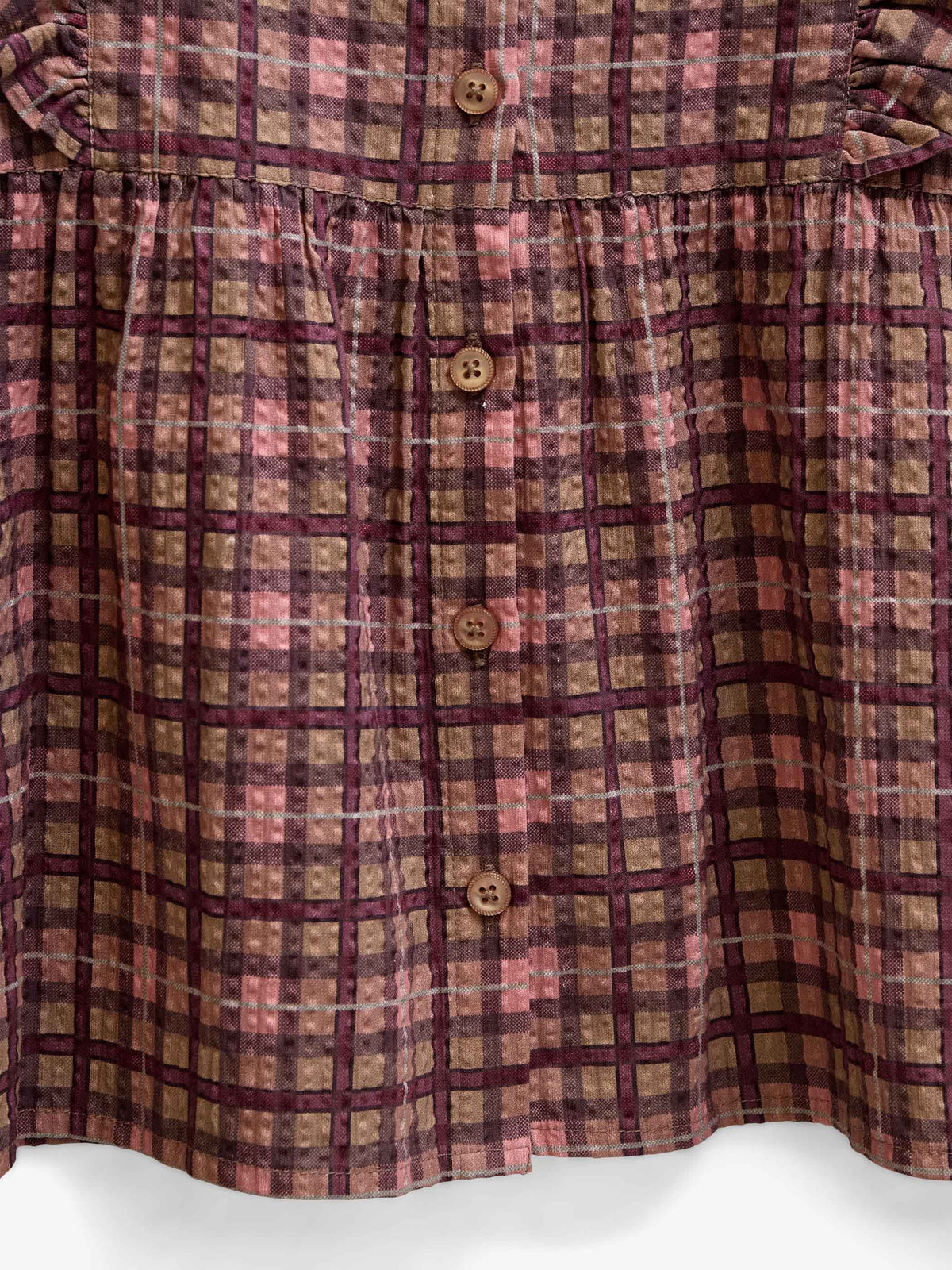 Ternet bomuldsbluse med flæser Tween - Rose | 101494 Penny