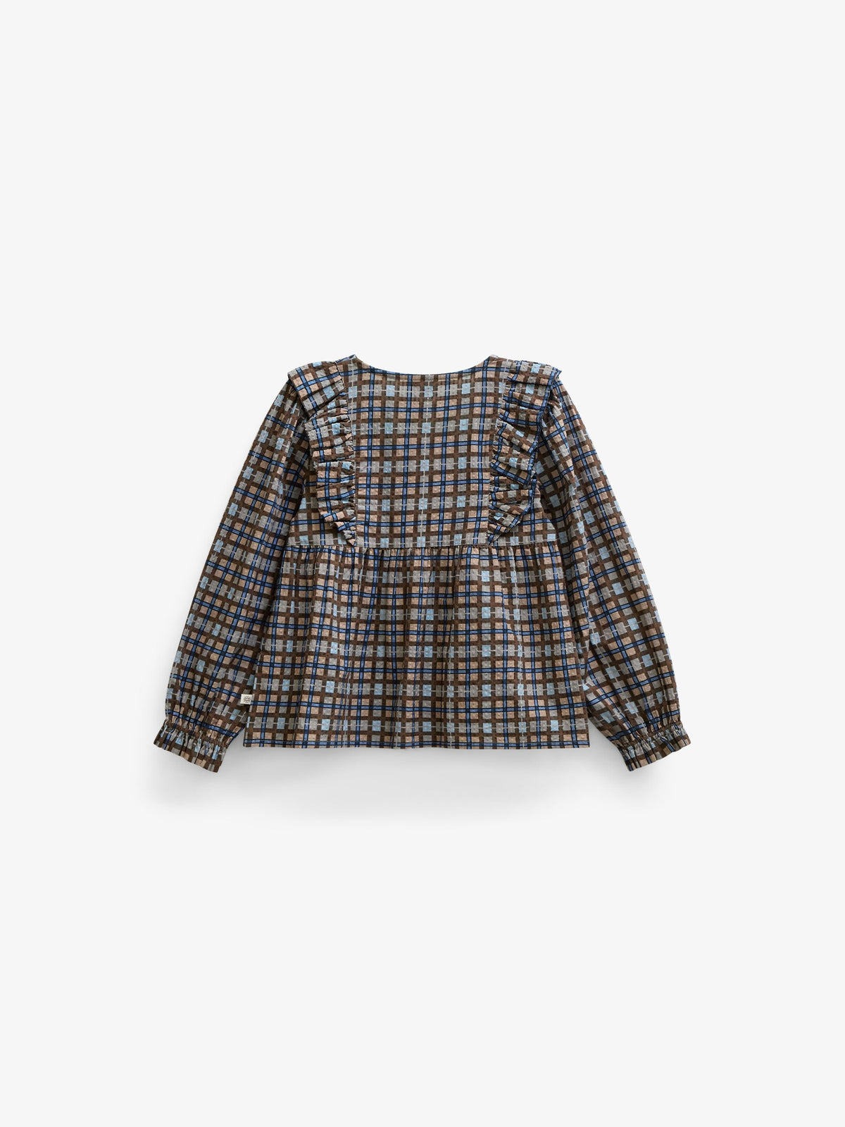 Ternet bomuldsbluse med flæser Tween - Blue | 101496 Penny