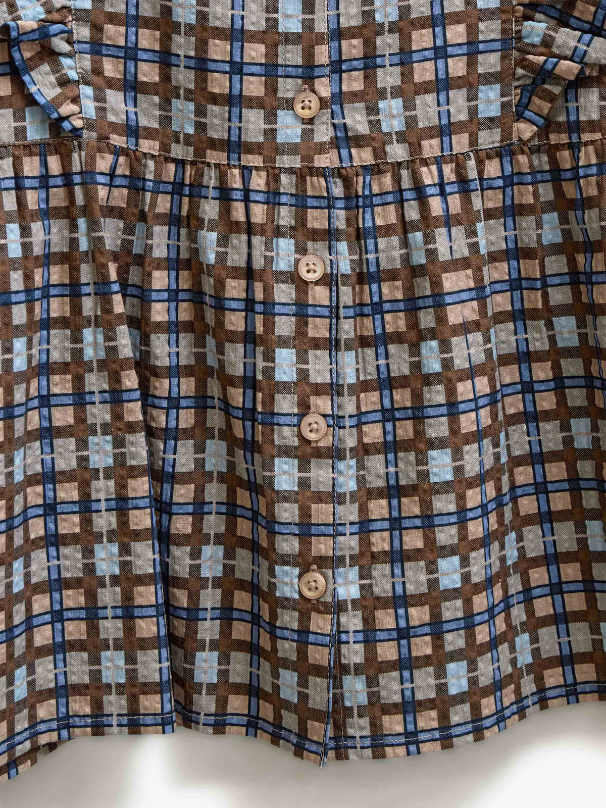 Ternet bomuldsbluse med flæser Tween - Blue | 101496 Penny
