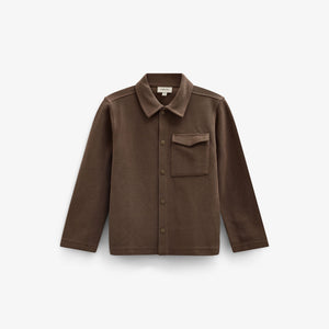 Overshirt i struktureret sweatkvalitet Tween - Brown | 101502 Wilder