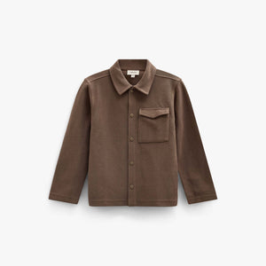 Overshirt i struktureret sweatkvalitet Tween - Brown | 101502 Wilder