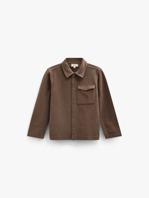 Overshirt i struktureret sweatkvalitet Tween - Brown | 101502 Wilder