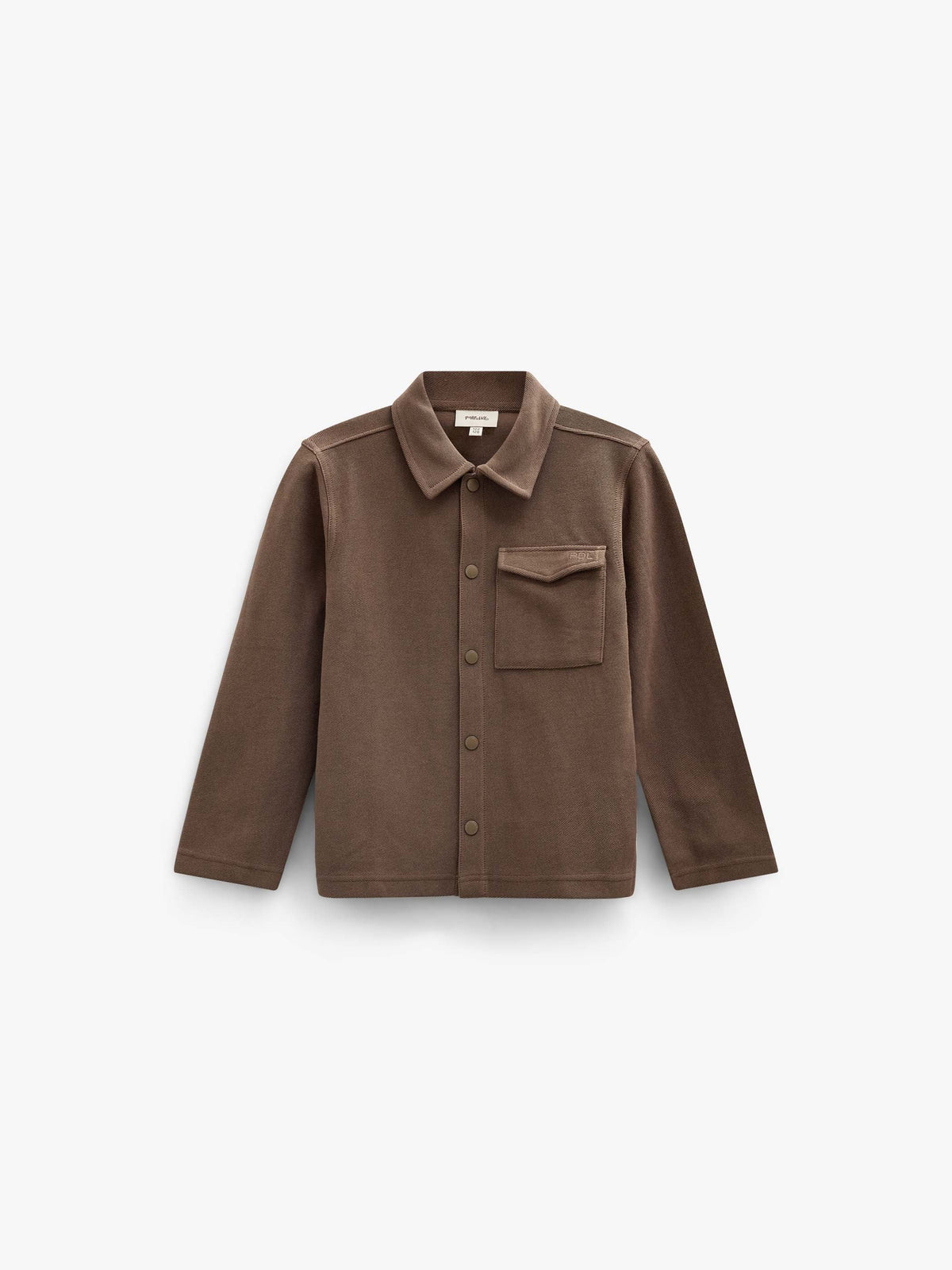 Overshirt i struktureret sweatkvalitet Tween - Brown | 101502 Wilder