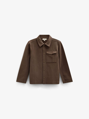Overshirt i struktureret sweatkvalitet Tween - Brown | 101502 Wilder