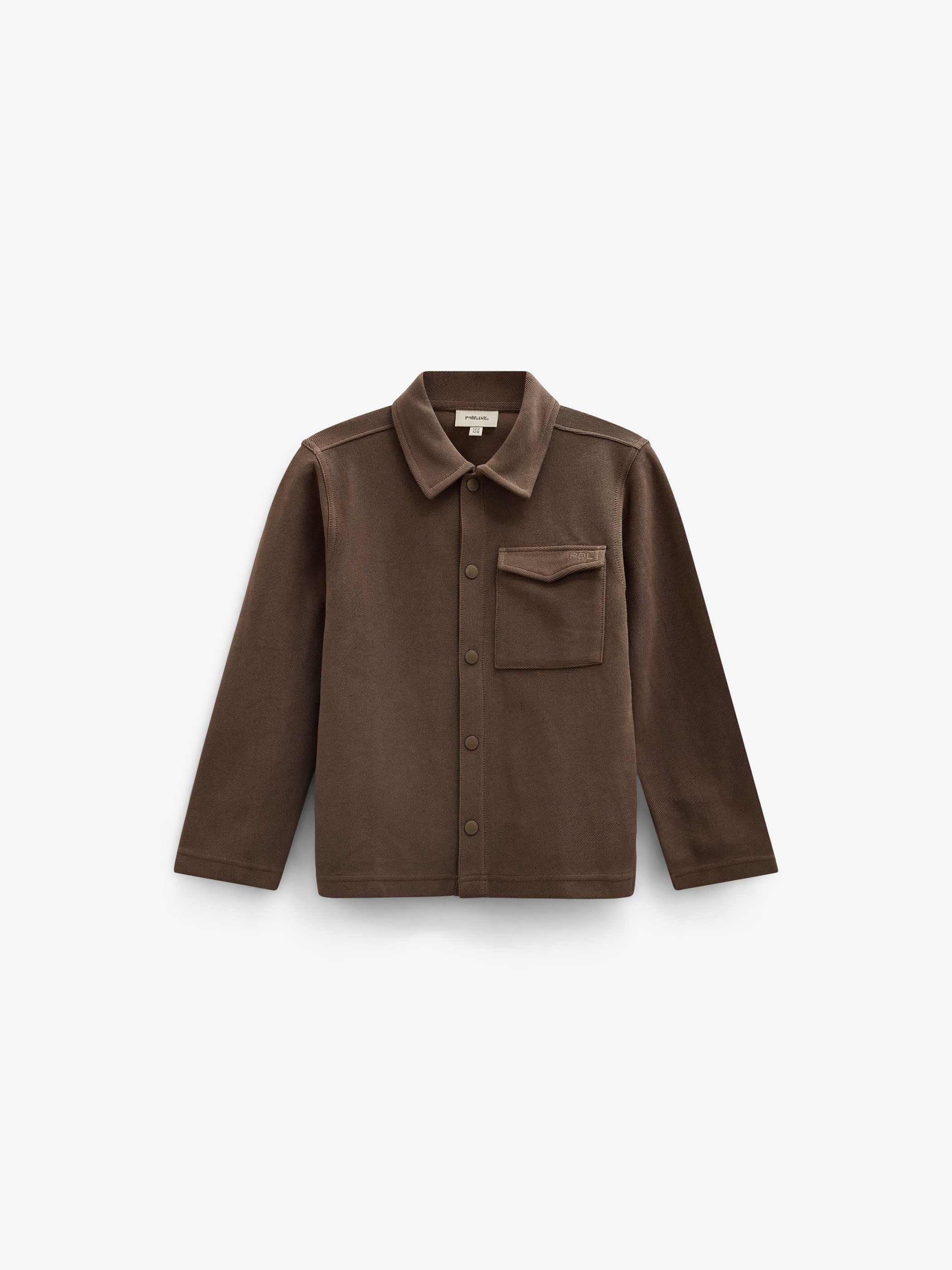 Overshirt i struktureret sweatkvalitet Tween - Brown | 101502 Wilder