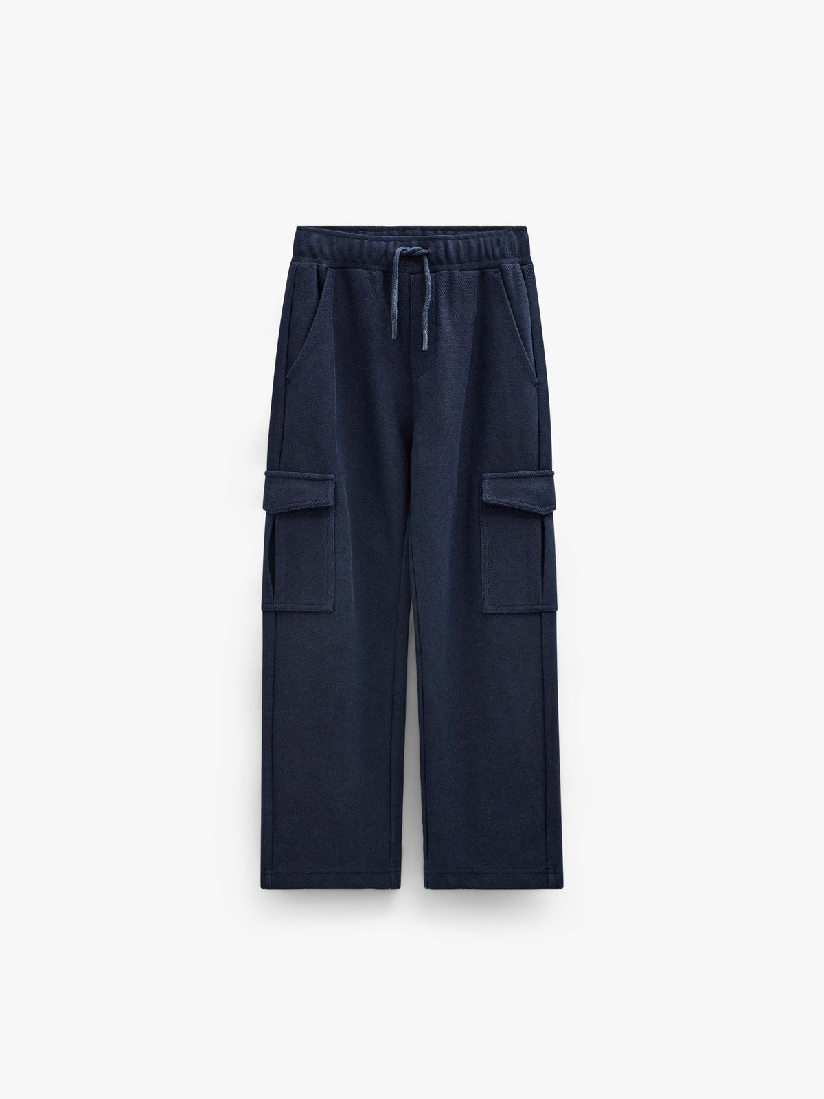 Cargo-joggingbukser i struktureret sweatkvalitet Tween - Navy | 101511 Wilder