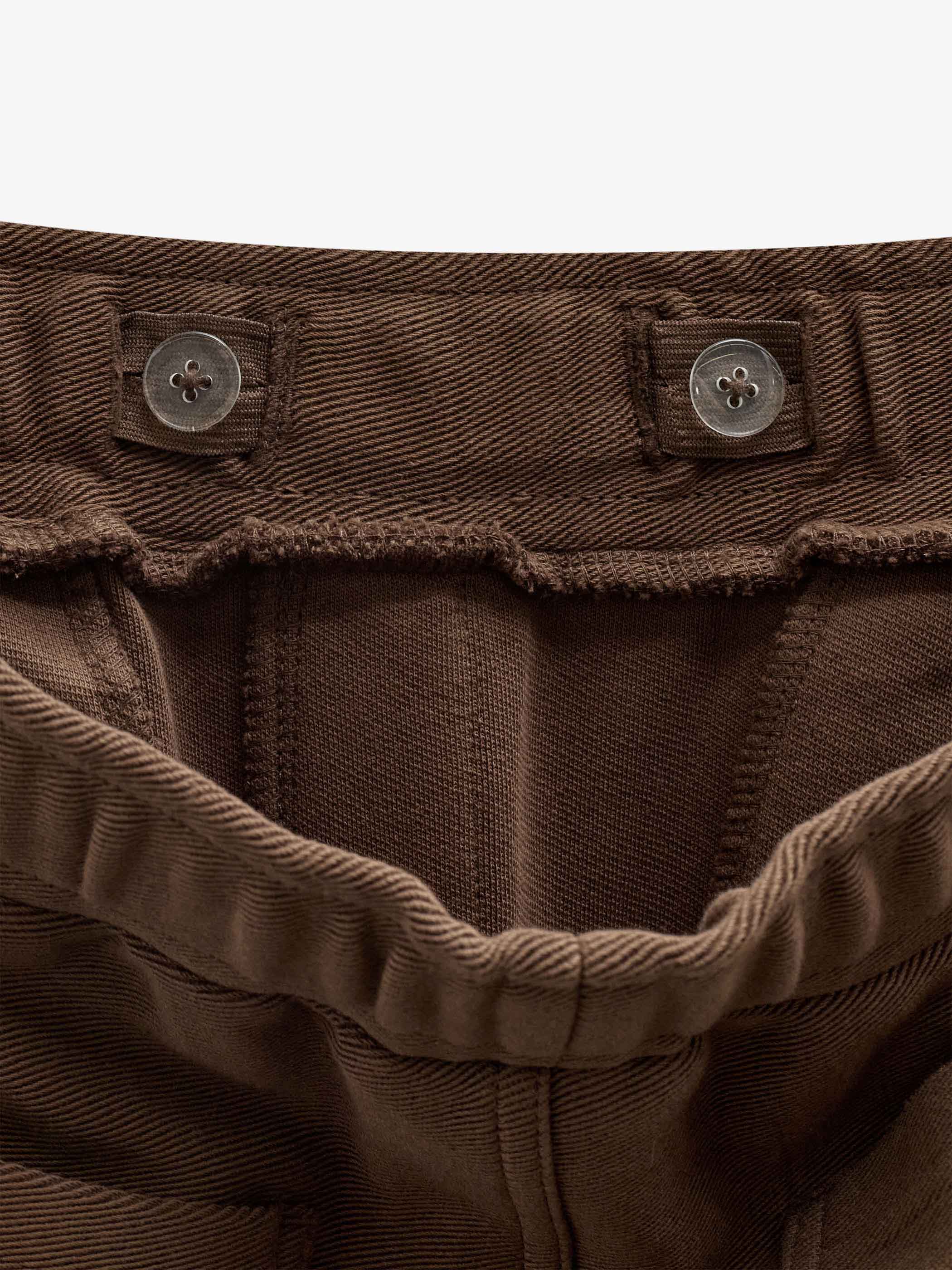 Cargo-joggingbukser i struktureret sweatkvalitet Tween - Brown | 101512 Wilder