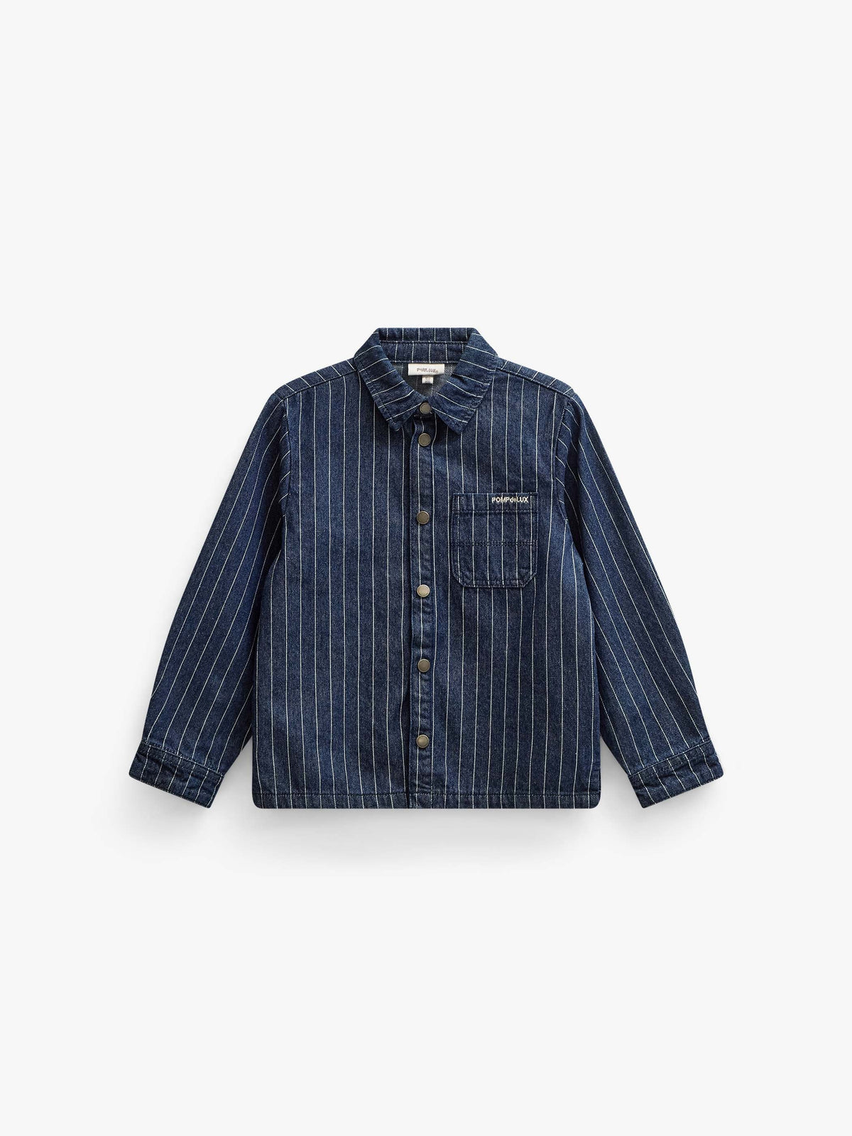 Nålestribet denim-overshirt Tween - Dark Blue | 101515 Austin
