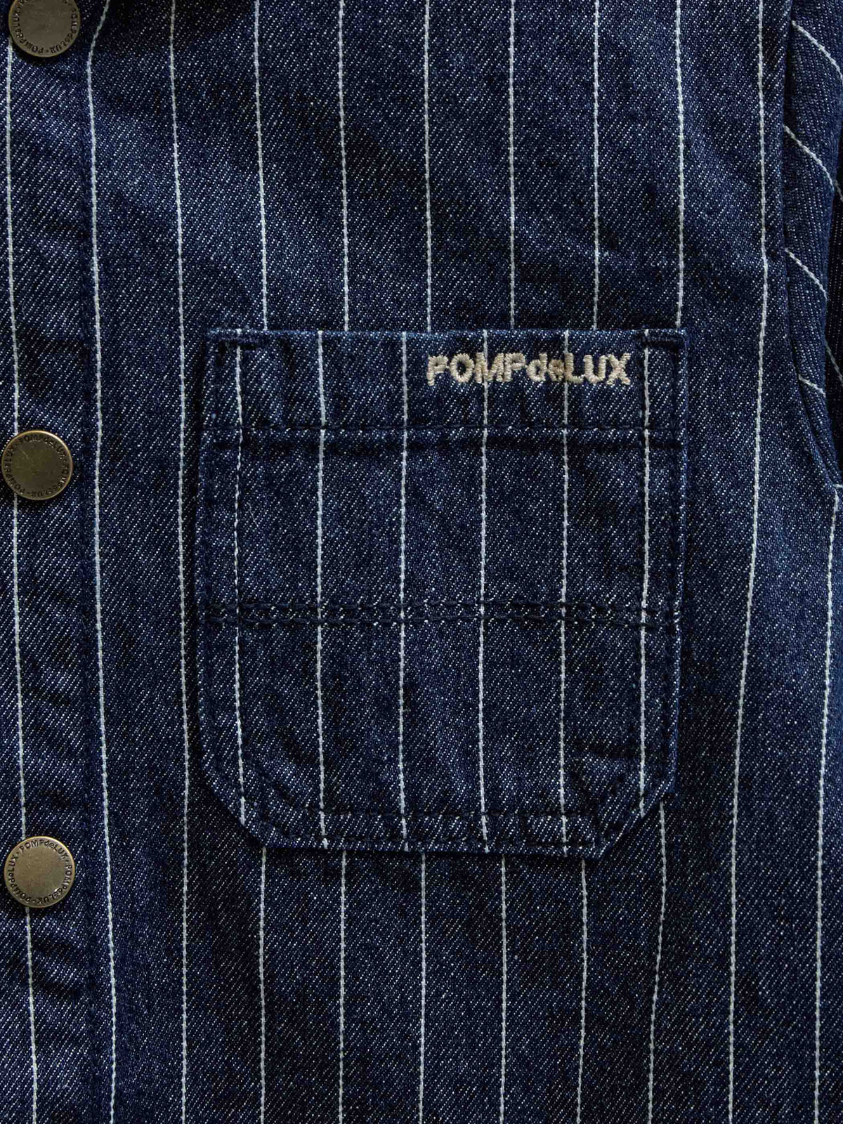 Nålestribet denim-overshirt Tween - Dark Blue | 101515 Austin