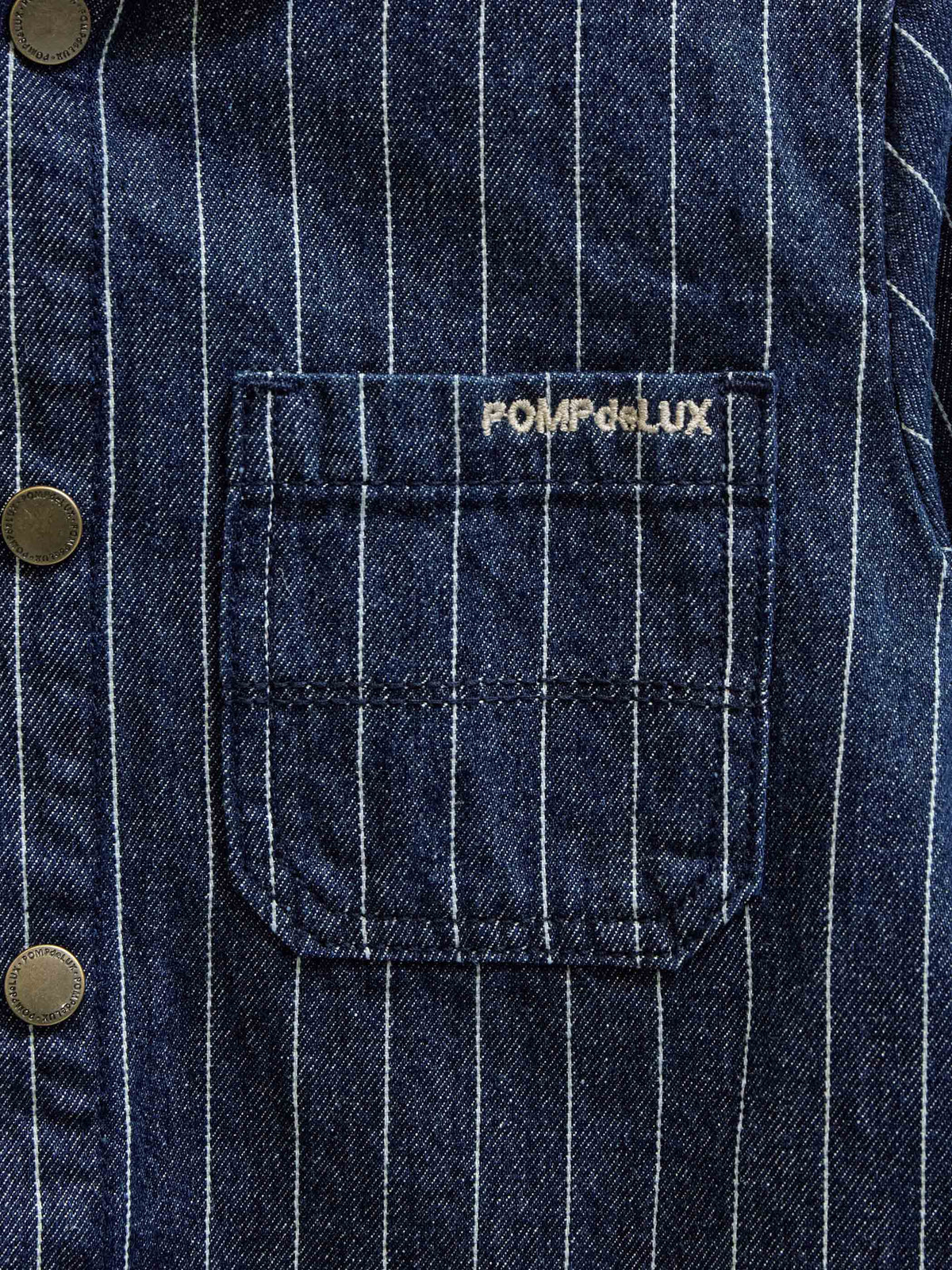 Nålestribet denim-overshirt Tween - Dark Blue | 101515 Austin