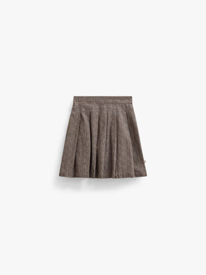 Bomuldsnederdel med sildebensmønster Tween - Dark Brown | 101521 Susse