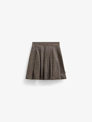 Bomuldsnederdel med sildebensmønster Tween - Dark Brown | 101521 Susse