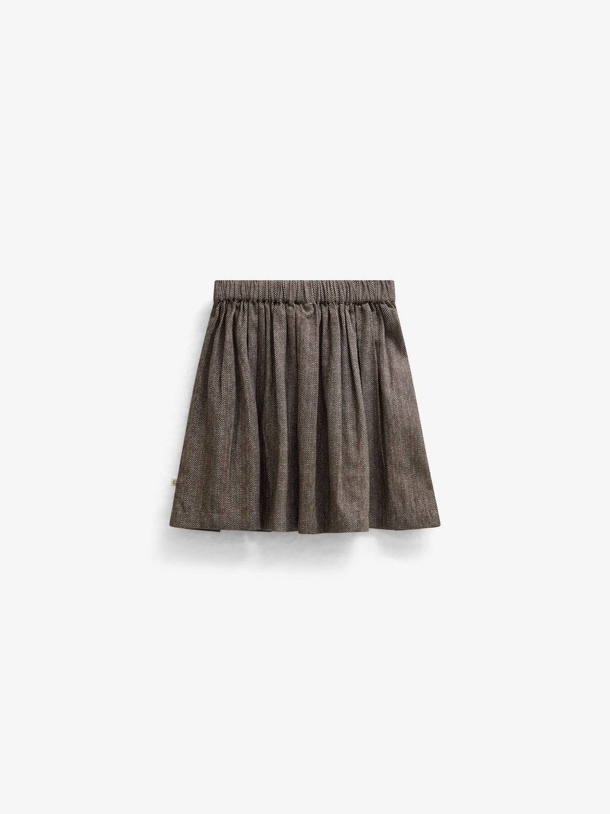 Bomuldsnederdel med sildebensmønster Tween - Dark Brown | 101521 Susse