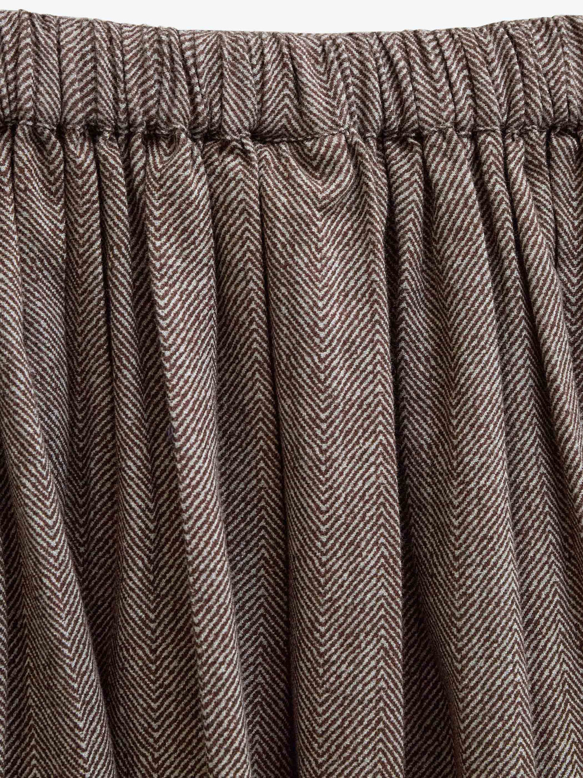 Bomuldsnederdel med sildebensmønster Tween - Dark Brown | 101521 Susse