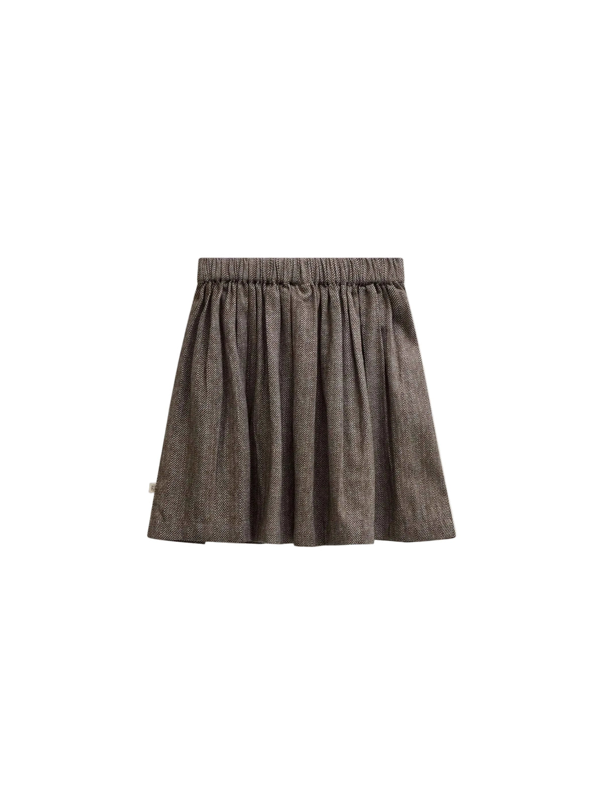 Bomuldsnederdel med sildebensmønster Tween - Dark Brown | 101521 Susse