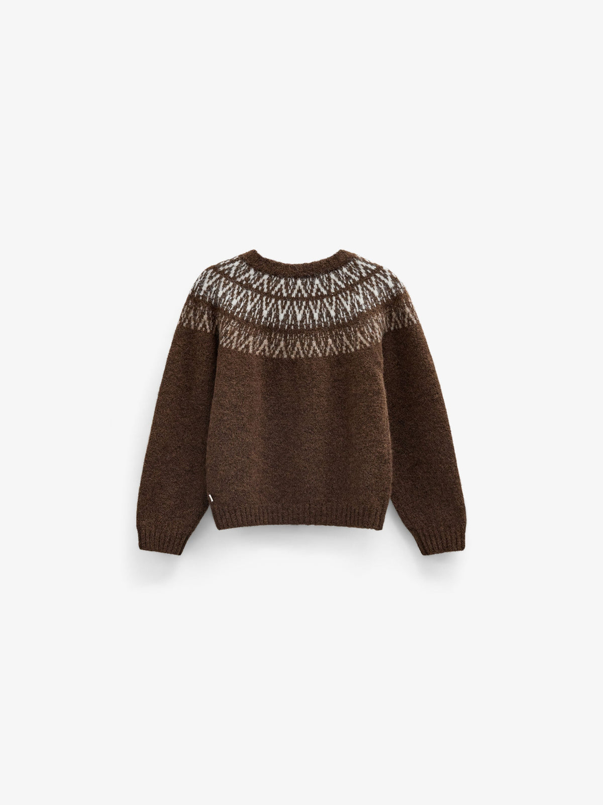 Jacquardstrikket cardigan Kids - Brown | 101523 Daniella