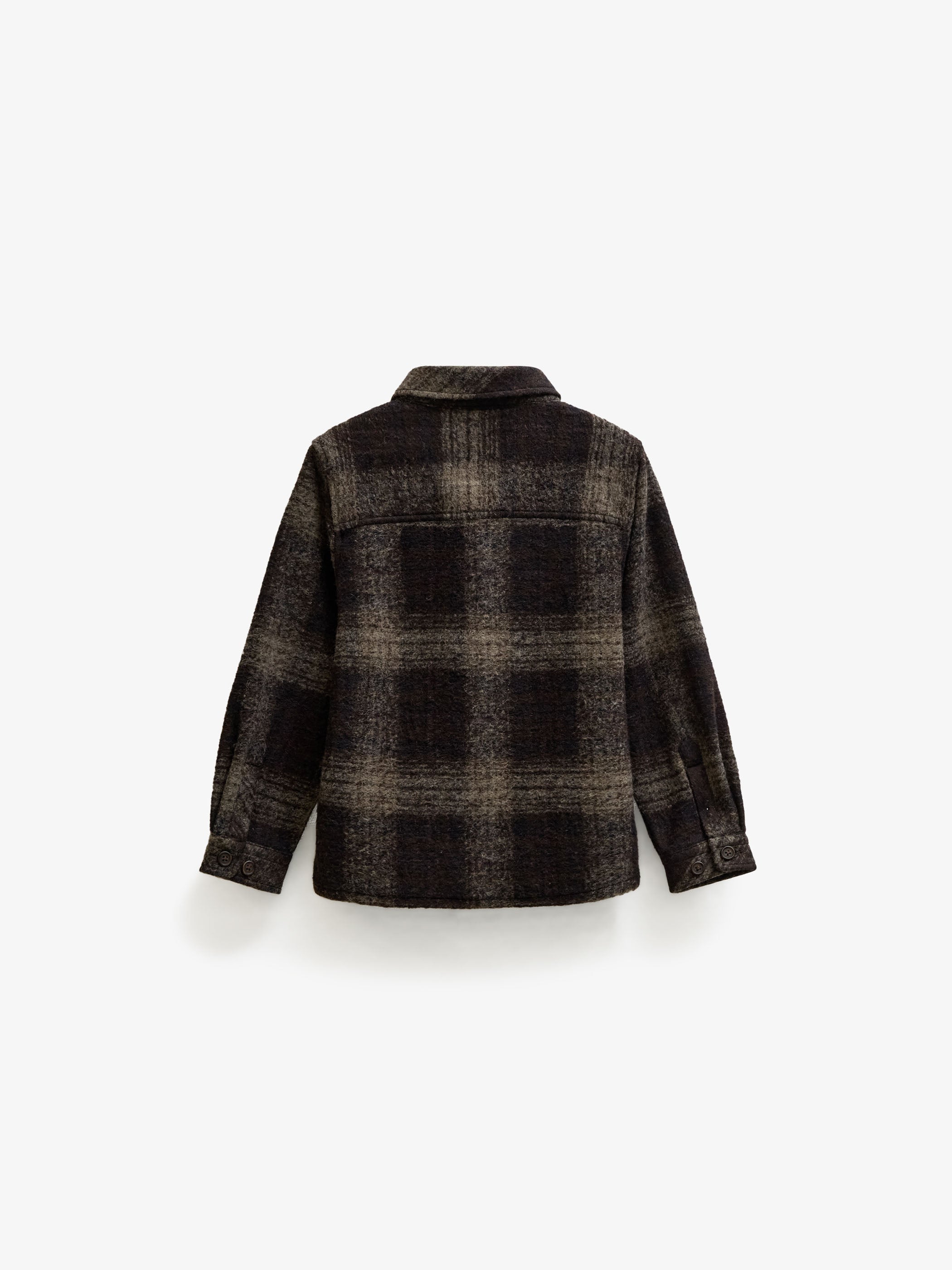 Ternet overshirt i børstet uldblanding Tween - Brown Check | 101526 Daxton
