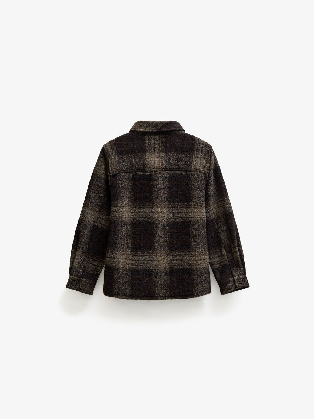 Ternet overshirt i børstet uldblanding Kids - Brown Check | 101525 Daxton
