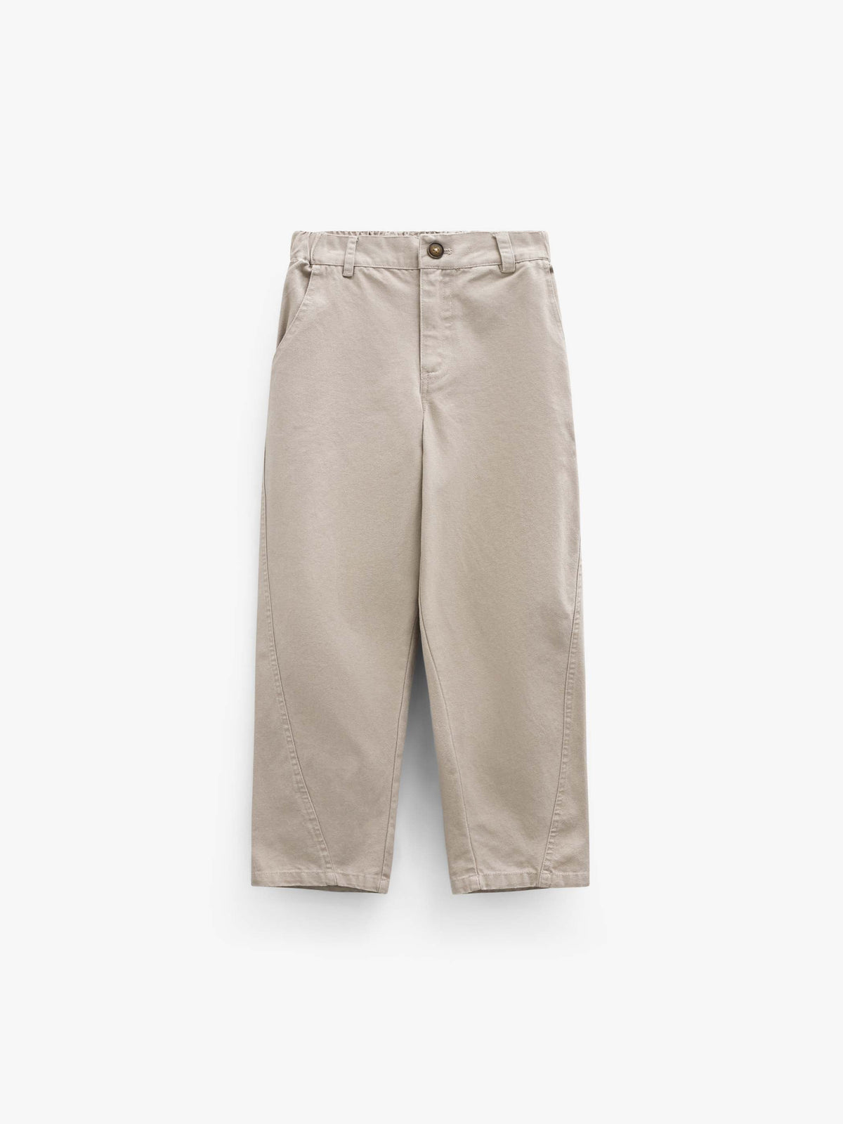 Baggy canvas bukser Kids - Light Beige | 101529 Jenna