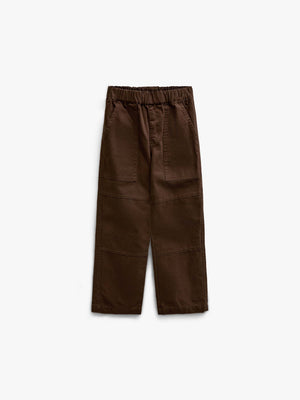 Canvasbukser med påsatte lommer Kids - Dark Brown | 101531 Greyson