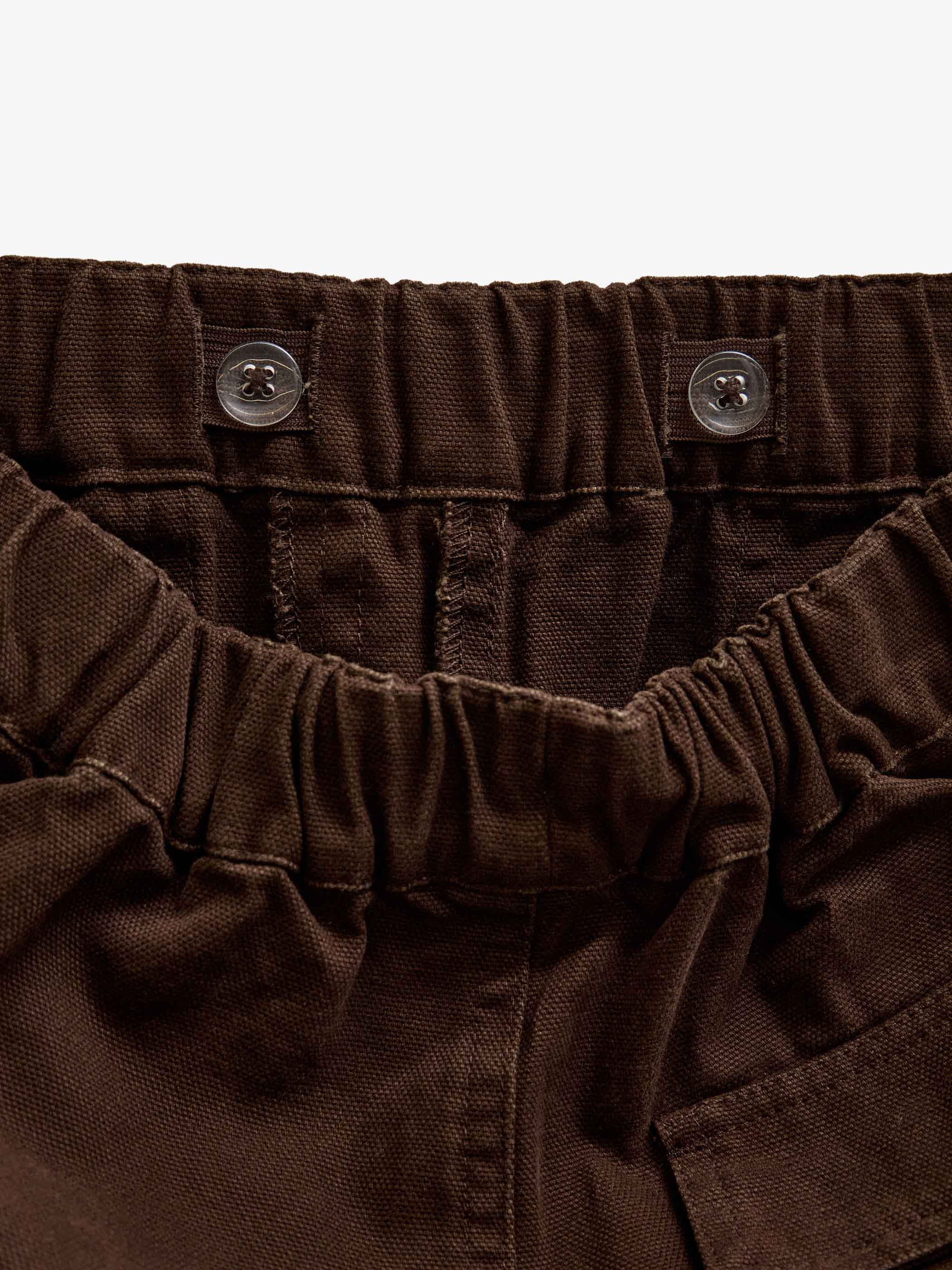 Canvasbukser med påsatte lommer Kids - Dark Brown | 101531 Greyson