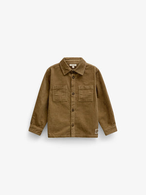 Fløjls-overshirt med påsatte lommer Kids - Khaki | 101539 Reed
