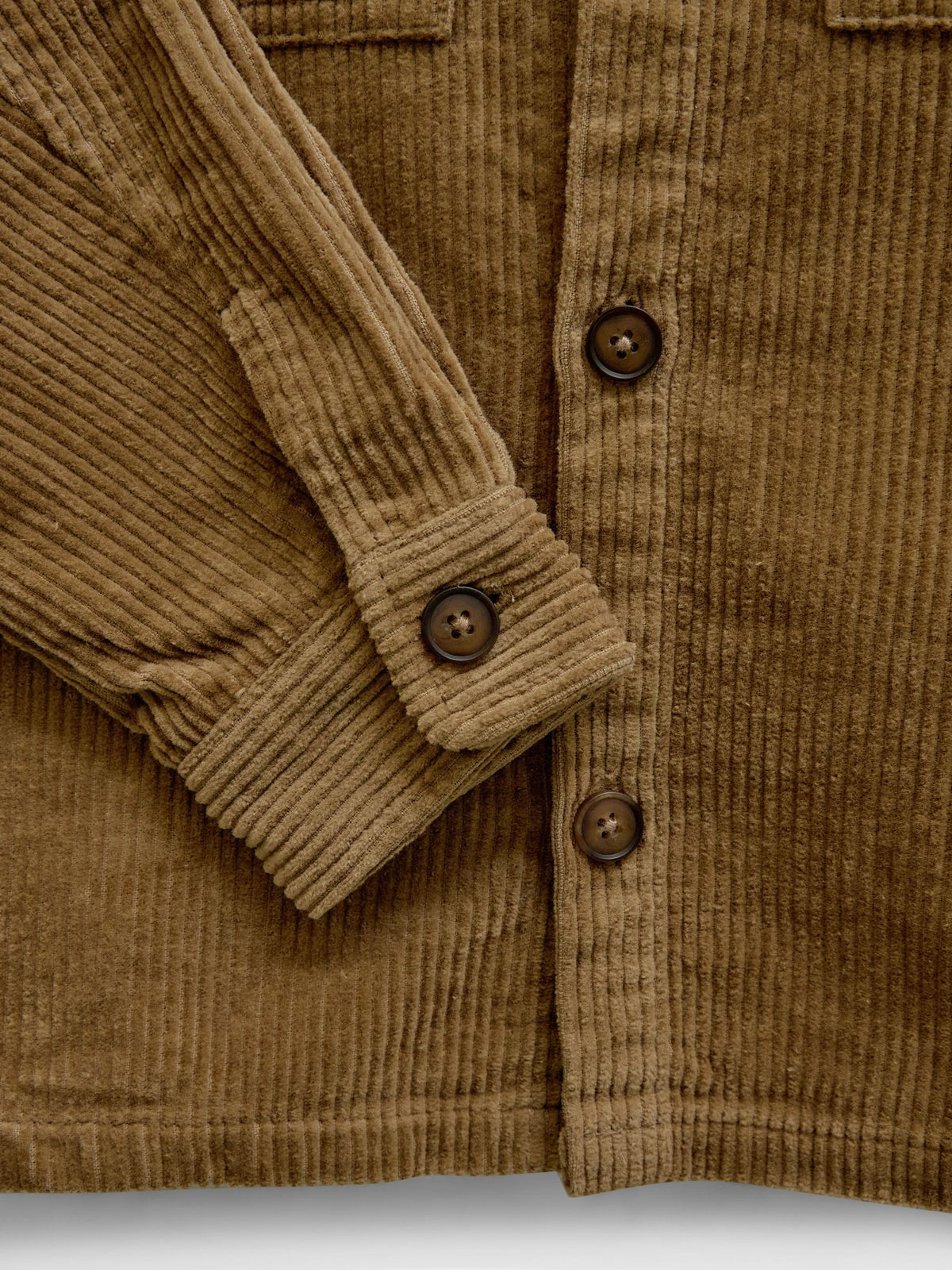 Fløjls-overshirt med påsatte lommer Kids - Khaki | 101539 Reed