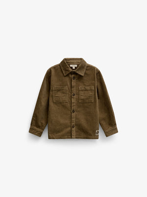 Fløjls-overshirt med påsatte lommer Tween - Khaki | 101540 Reed
