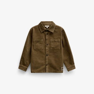 Fløjls-overshirt med påsatte lommer Tween - Khaki | 101540 Reed
