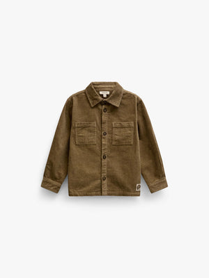 Fløjls-overshirt med påsatte lommer Kids - Khaki | 101539 Reed