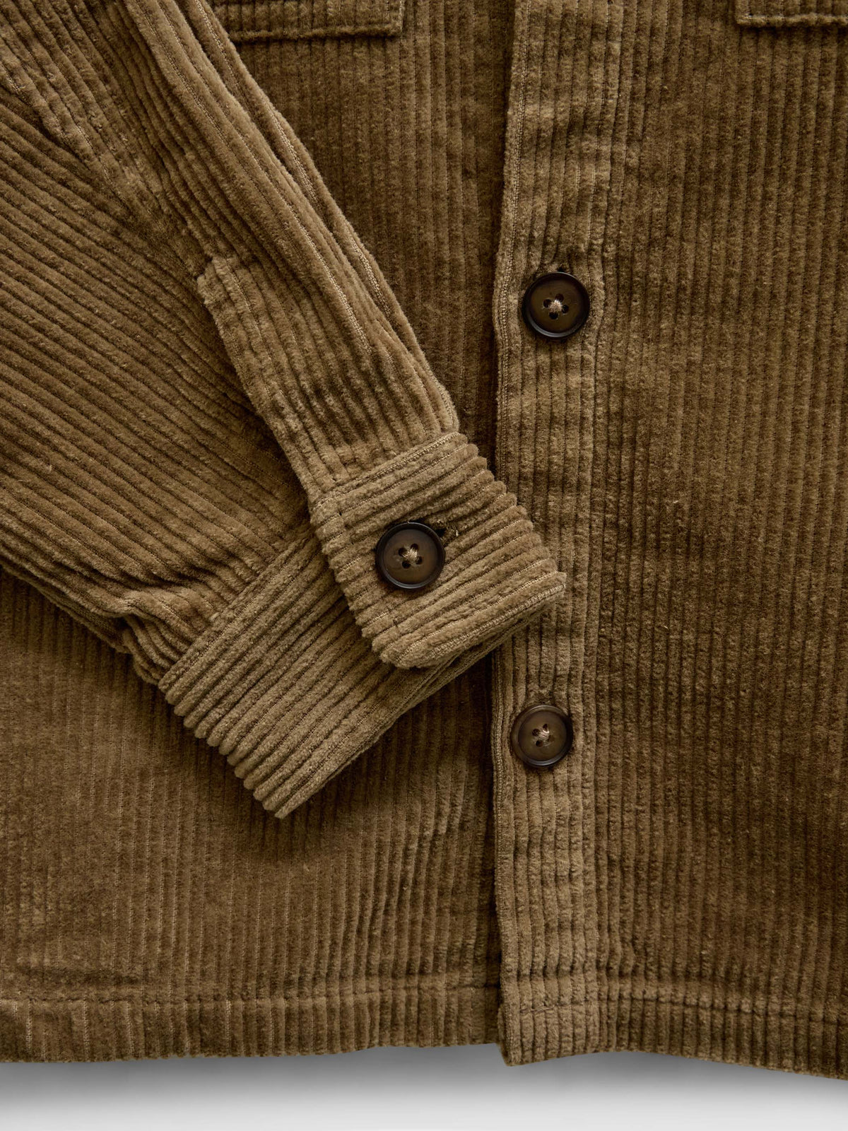 Fløjls-overshirt med påsatte lommer Kids - Khaki | 101539 Reed
