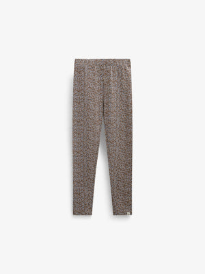 Småblomstrede jerseyleggings Tween - Blue/Brown | 101550 Heidi