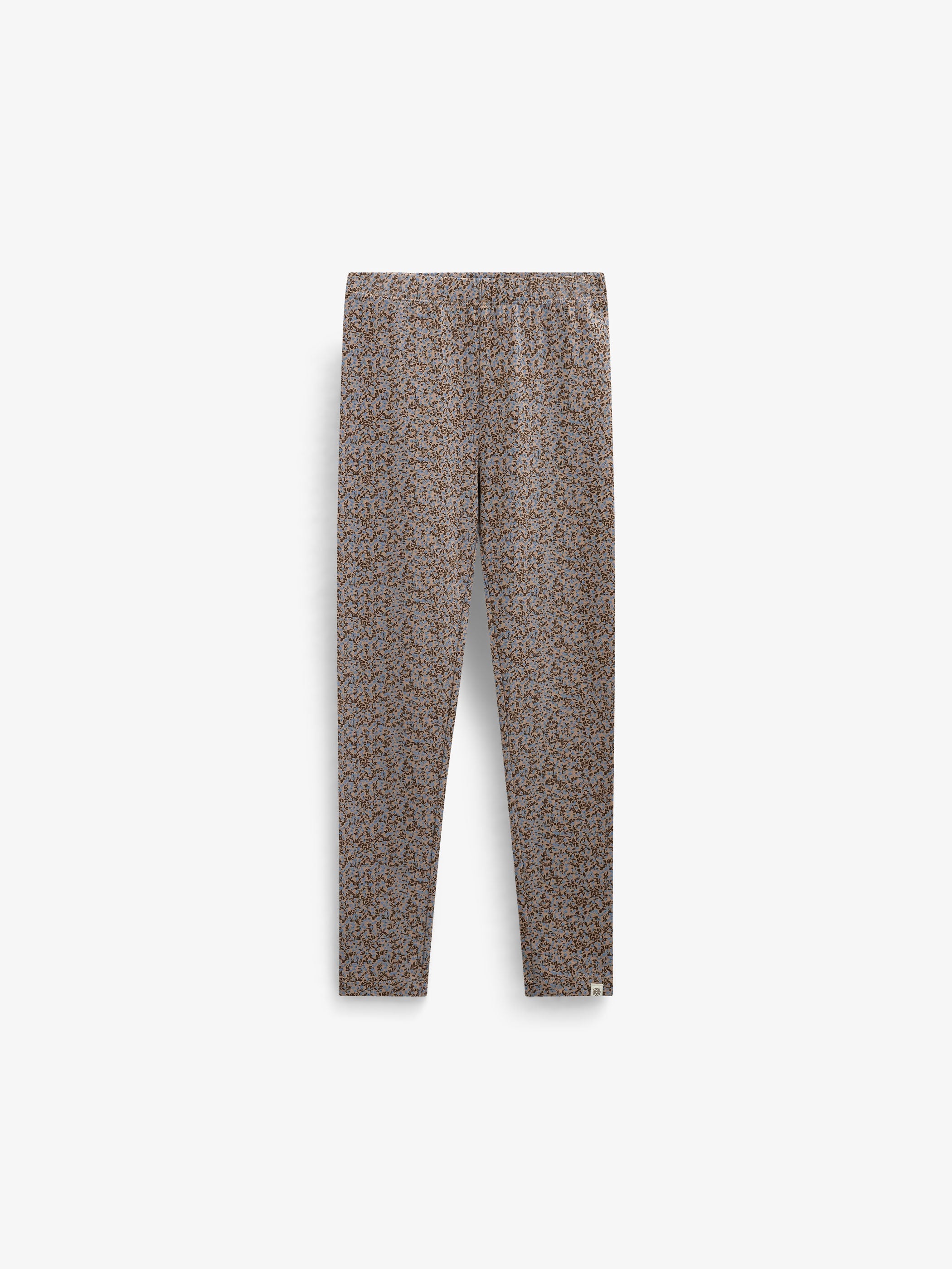 Småblomstrede jerseyleggings Tween - Blue/Brown | 101550 Heidi