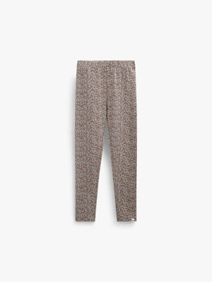 Småblomstrede jerseyleggings Tween - Blue/Brown | 101550 Heidi