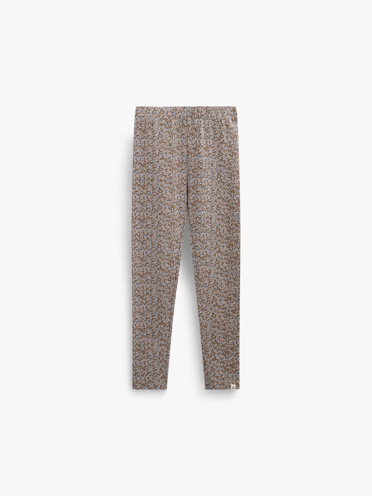 Småblomstrede jerseyleggings Kids - Blue/Brown | 101549 Heidi