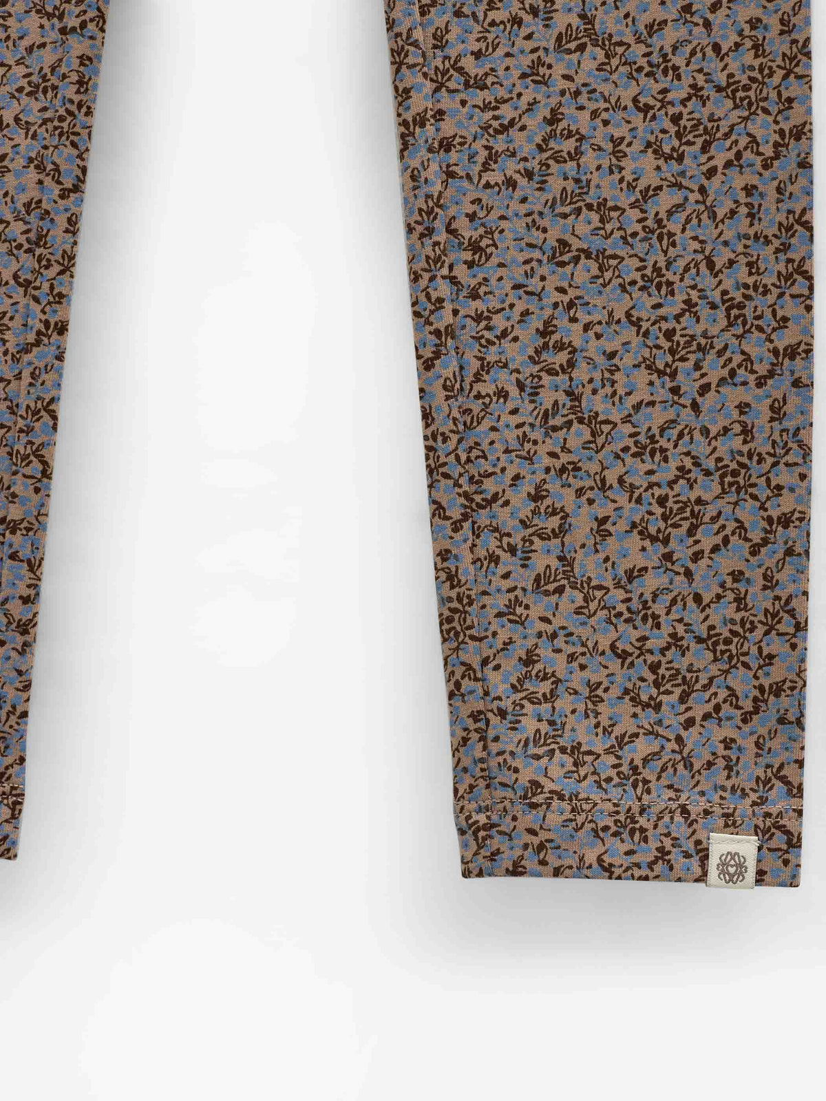 Småblomstrede jerseyleggings Kids - Blue/Brown | 101549 Heidi