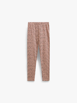 Småblomstrede jerseyleggings Tween - Rose/Bordeaux | 101552 Heidi