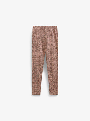 Småblomstrede jerseyleggings Tween - Rose/Bordeaux | 101552 Heidi