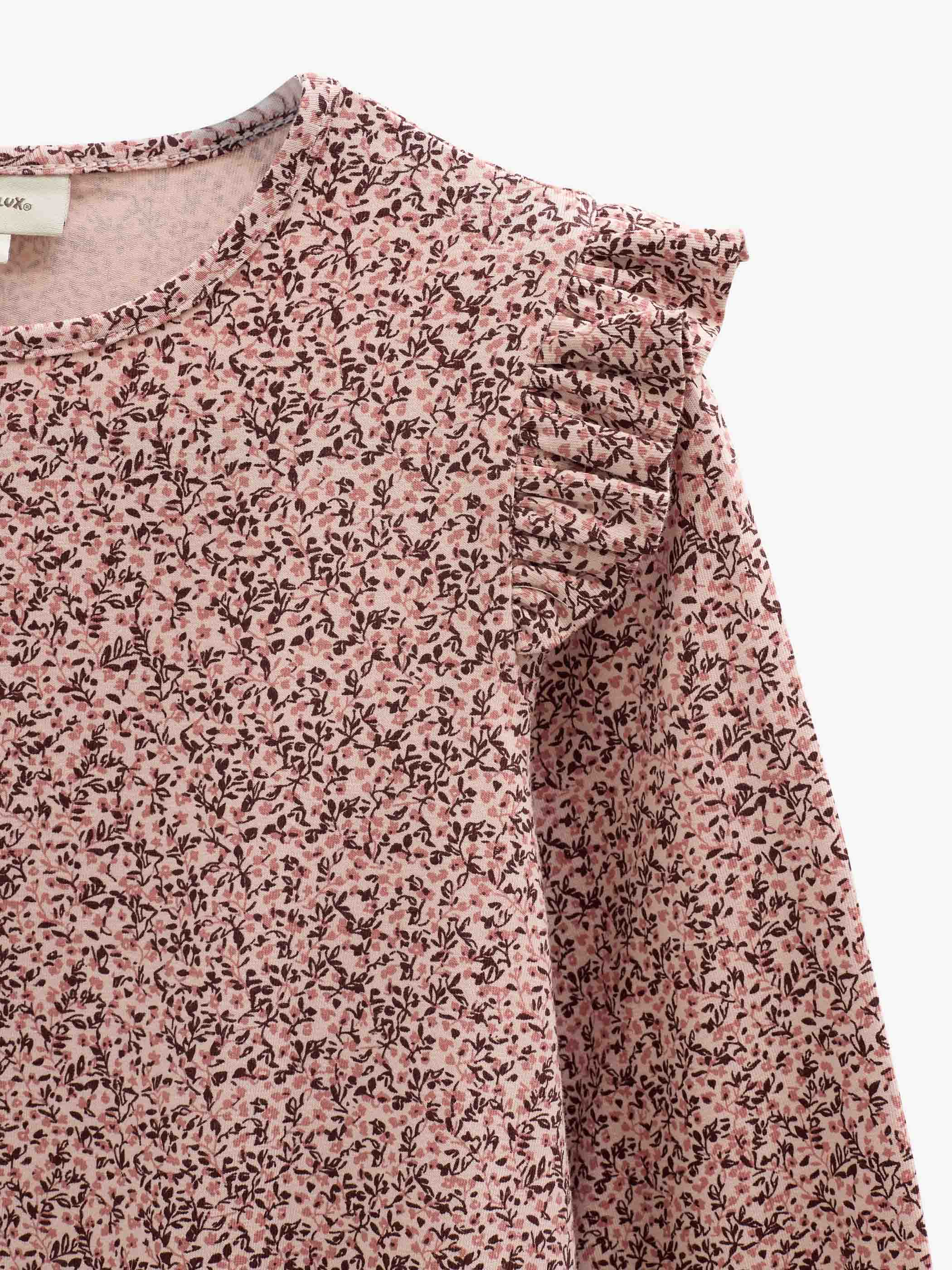 Småblomstret jerseykjole Kids - Rose/Bordeaux | 101555 Heidi
