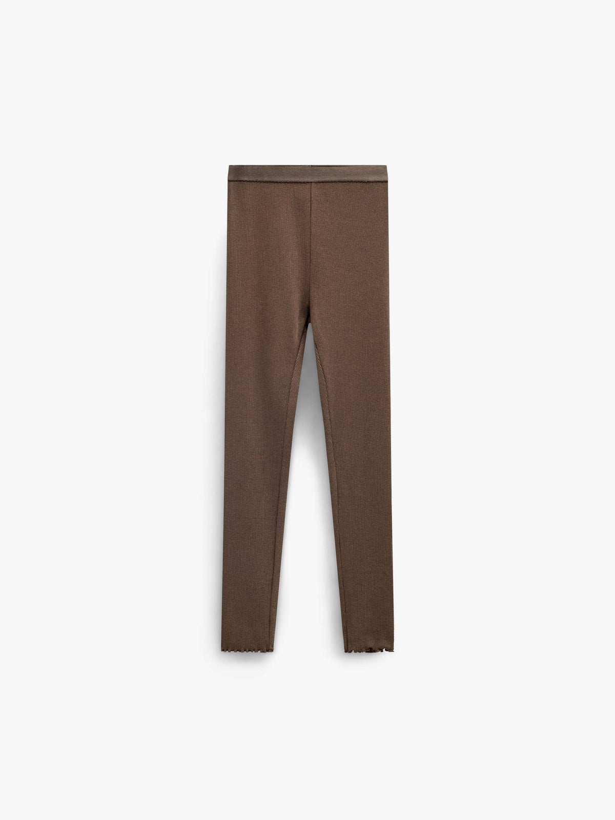 Ribbede leggings i modalblanding Kids - Brown | 101565 Lottie
