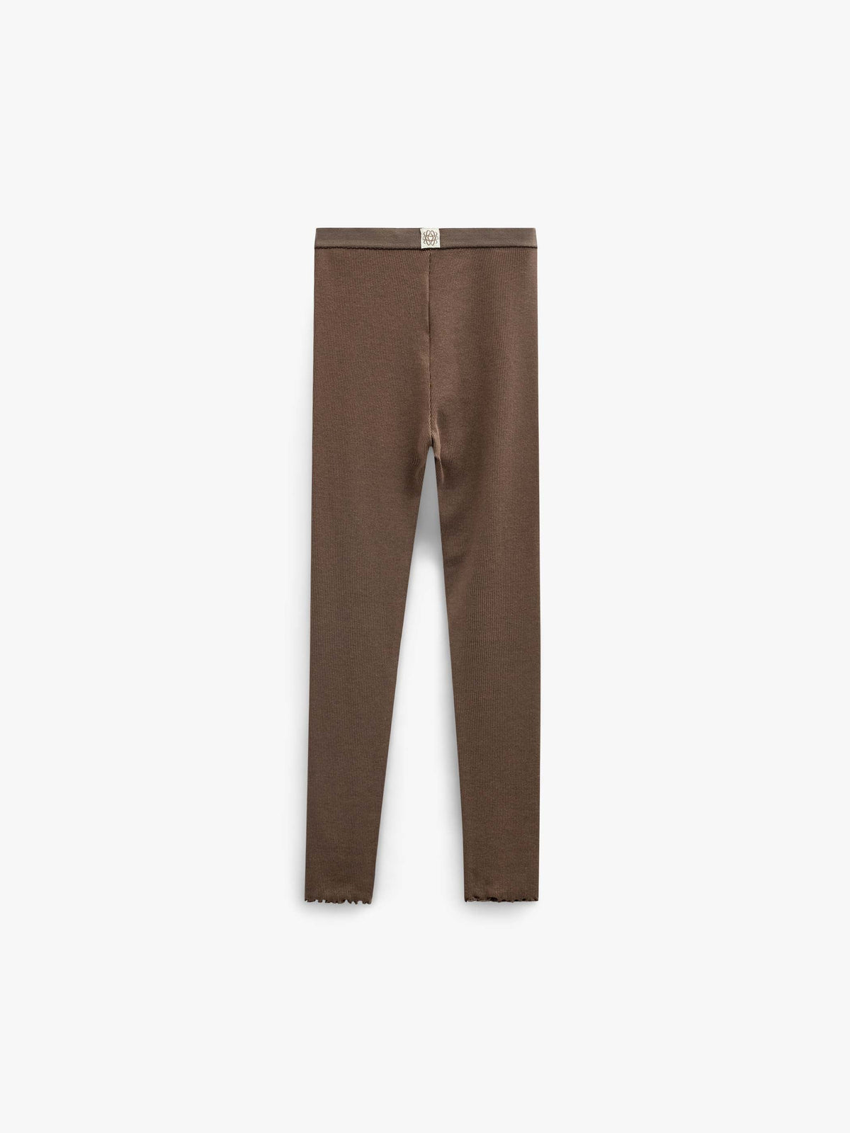 Ribbede leggings i modalblanding Tween - Brown | 101566 Lottie