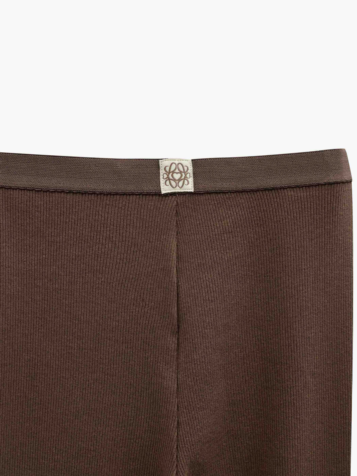 Ribbede leggings i modalblanding Tween - Brown | 101566 Lottie