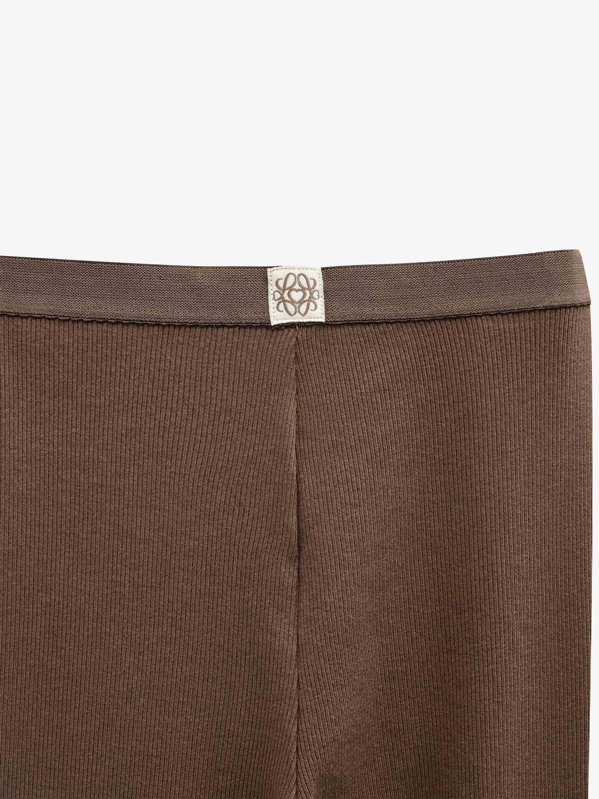 Ribbede leggings i modalblanding Tween - Brown | 101566 Lottie