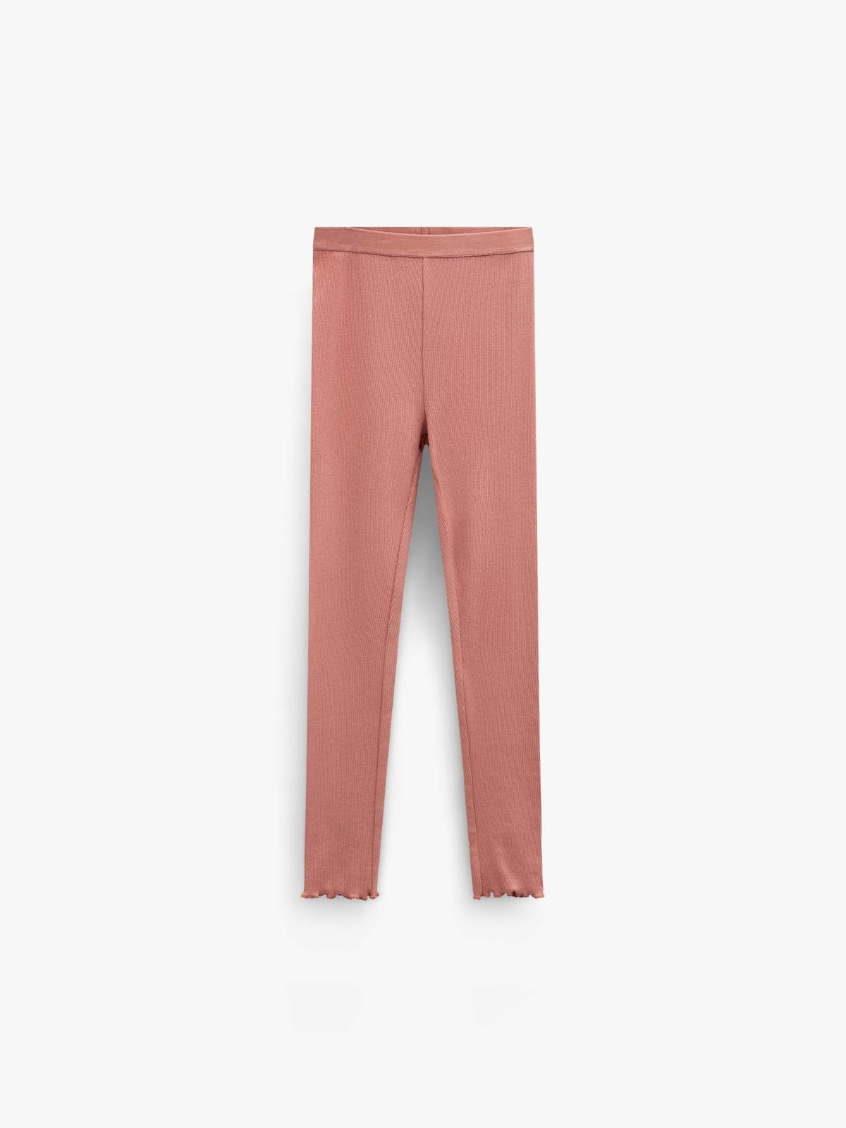 Ribbede leggings i modalblanding Tween - Dusty Rose | 101568 Lottie